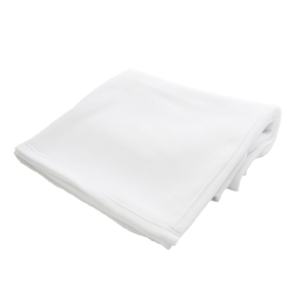 Economy White Sublimation Blanket - Fleece Blankets